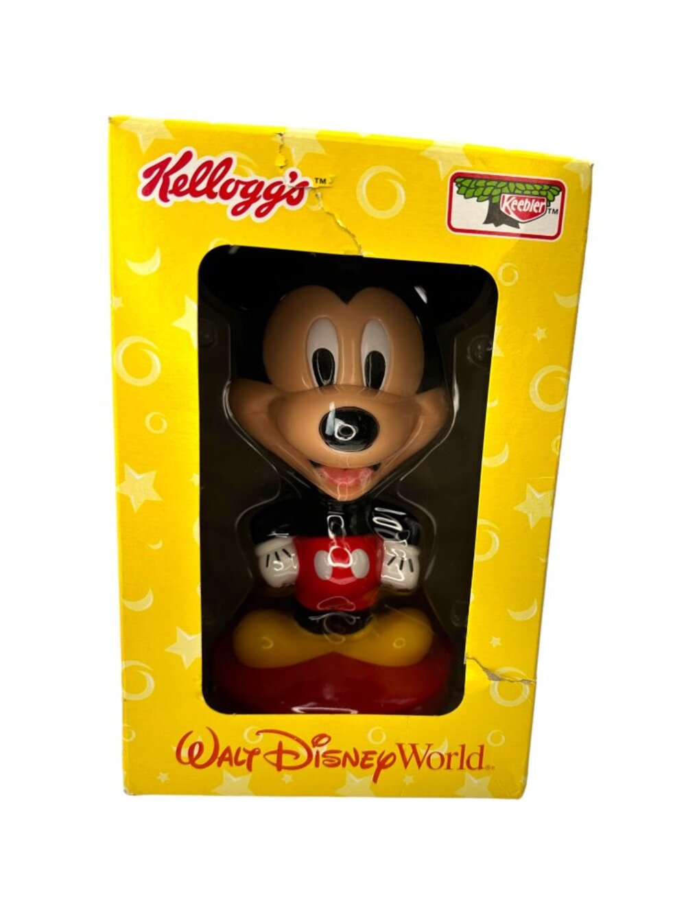 Vtg Walt Disney World Kellog's Keebler MICKEY MOUSE Bobble Head 8" NIB Read